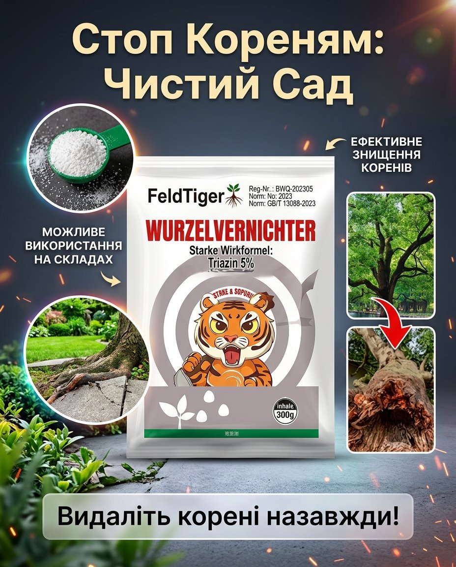 Стоп Кореням: Чистий Сад Надійне рішення проблем з рослинами!